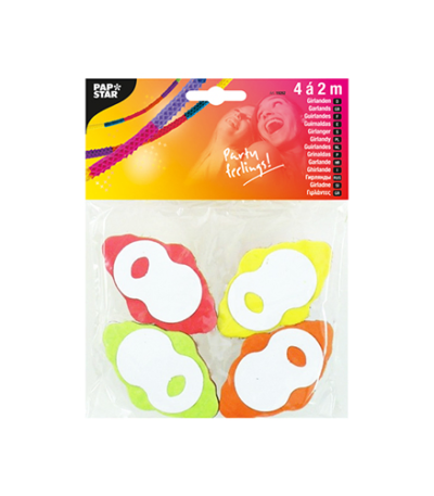 Product foto van Papieren guirlandes Boa-Mini set van 4 2m