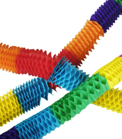 Product foto van Papieren guirlandes Boa-Mini set van 4 2m