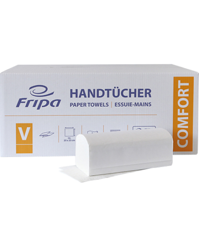 Product foto van Papieren handdoekjes wit Comfort 3200 stuks