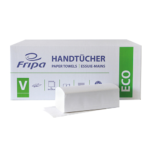 Product foto van Papieren handdoekjes wit Eco 2-laags set van 3200