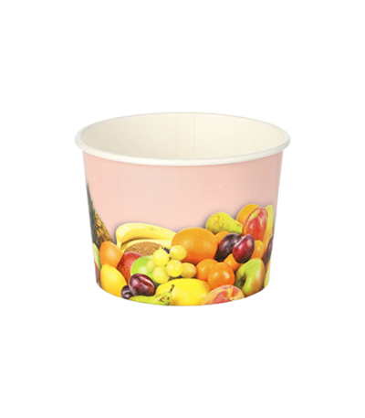 Product foto van Papieren ijsbekers karton rond Fruit 200ml