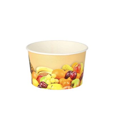 Product foto van Papieren ijsbekers karton rond Fruit set van 200 125ml