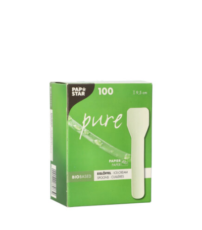 Product foto van Papieren ijslepeltjes wit set van 100