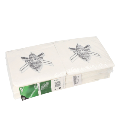 Product foto van Papieren kebab zakjes wit set van 1000