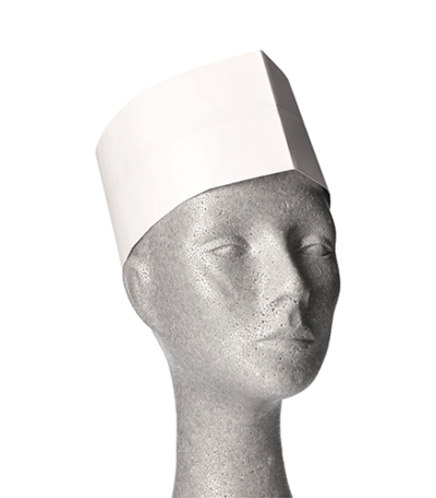 Product foto van Papieren keukenmutsen wit set van 25 verstelbaar