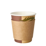 Product foto van Papieren koffiebeker mouwen bruin set van 100