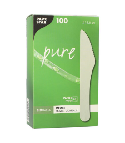 Product foto van Papieren messen wit set van 100