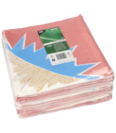 Product foto van Papieren patatzakken bedrukt 250g set van 1000