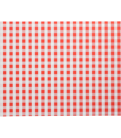 Product foto van Papieren placemats rood 30x40 cm set van 100 Vichy Karo