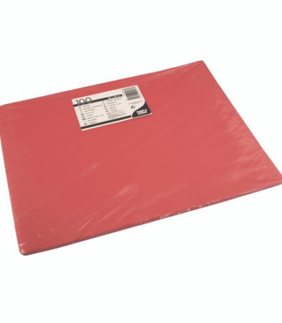 Product foto van Papieren placemats rood set van 100