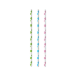 Product foto van Papieren rietjes assorti kleuren Dots set van 25