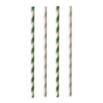 Product foto van Papieren rietjes assorti kleuren Stripes set van 25