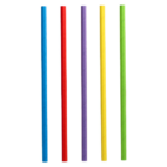 Product foto van Papieren rietjes assorti kleuren set van 100
