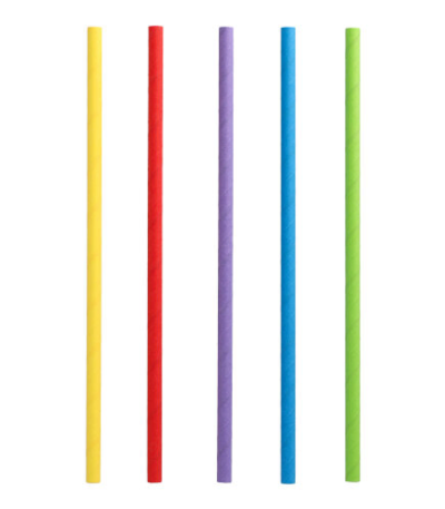Product foto van Papieren rietjes assorti kleuren set van 135