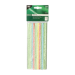Product foto van Papieren rietjes assorti kleuren set van 25 Zig-Zag
