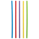 Product foto van Papieren rietjes assorti kleuren set van 500