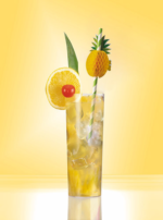 Product foto van Papieren rietjes blauw/wit set van 50 Pineapple