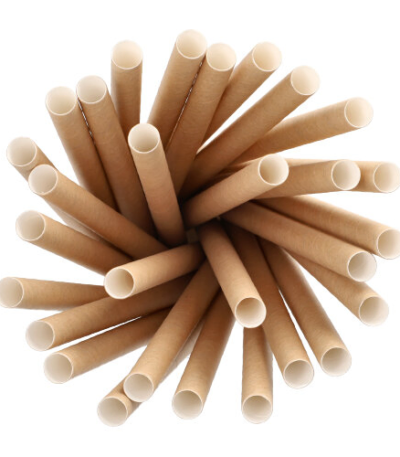 Product foto van Papieren rietjes bruin set van 200 12mm