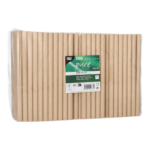 Product foto van Papieren rietjes bruin set van 200 12mm