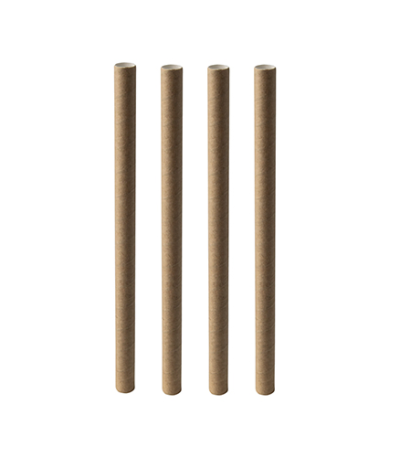 Product foto van Papieren rietjes bruin set van 200 12mm