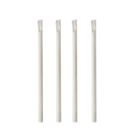 Product foto van Papieren rietjes met lepels wit set van 100