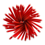 Product foto van Papieren rietjes rood set van 135