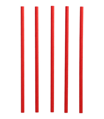 Product foto van Papieren rietjes rood set van 135