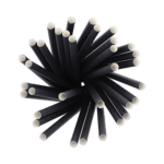 Product foto van Papieren rietjes zwart set van 100