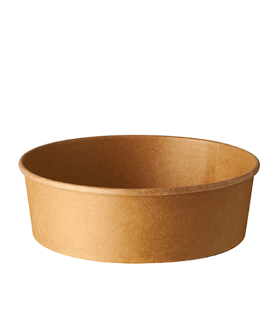 Product foto van Papieren saladeschalen karton bruin set van 50 500ml