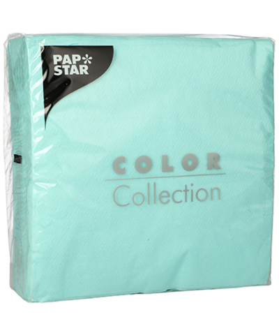 Product foto van Papieren servetten 1-laags muntgroen set van 100