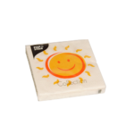 Product foto van Papieren servetten 3-laags 25cm x 25cm set van 20 "Here comes the Sun"