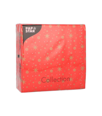 Product foto van Papieren servetten 3-laags 25cm x 25cm set van 50 Plain Christmas Trees