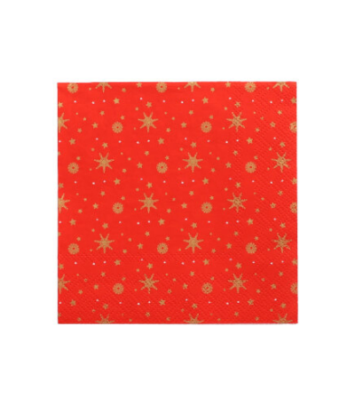 Product foto van Papieren servetten 3-laags 25cm x 25cm set van 50 Plain Christmas Trees