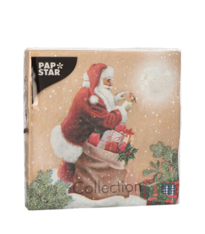 Product foto van Papieren servetten 3-laags 25x25cm Dans la Cheminee set van 20