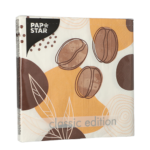 Product foto van Papieren servetten 3-laags 33cm Coffee Beans set van 20