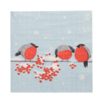 Product foto van Papieren servetten 3-laags 33cm Red Gorded Birds set van 20