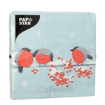 Product foto van Papieren servetten 3-laags 33cm Red Gorded Birds set van 20