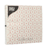 Product foto van Papieren servetten 3-laags 33cm x 33cm "HjÃ¤rtan" set van 20