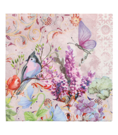 Product foto van Papieren servetten 3-laags 33cm x 33cm Lisette set van 20