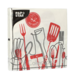 Product foto van Papieren servetten 3-laags 33cm x 33cm Ma Cuisine set van 20