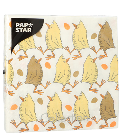 Product foto van Papieren servetten 3-laags 33cm x 33cm Pastel PÃ¸sktider