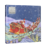 Product foto van Papieren servetten 3-laags 33cm x 33cm set van 20 "Santa is coming"