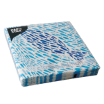 Product foto van Papieren servetten 3-laags 33x33 cm "Banc de Poissons" set van 20