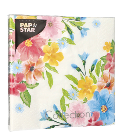 Product foto van Papieren servetten 3-laags 33x33 cm Begin van de lente set van 20