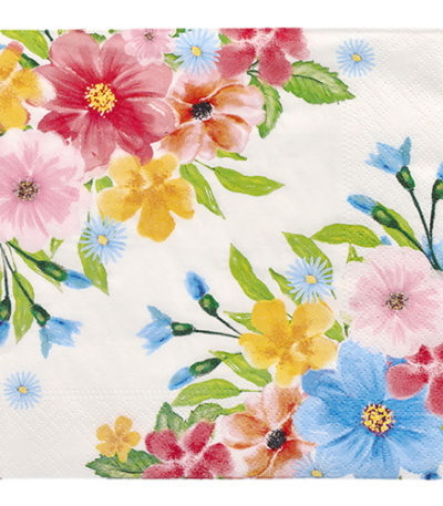 Product foto van Papieren servetten 3-laags 33x33 cm Begin van de lente set van 20