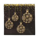 Product foto van Papieren servetten 3-laags 33x33 cm Boules Baroque set van 20