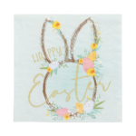 Product foto van Papieren servetten 3-laags 33x33 cm Easter Accents set van 20