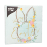 Product foto van Papieren servetten 3-laags 33x33 cm Easter Accents set van 20