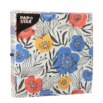 Product foto van Papieren servetten 3-laags 33x33 cm Flowerfield set van 20