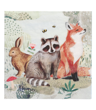 Product foto van Papieren servetten 3-laags 33x33 cm Rabbit